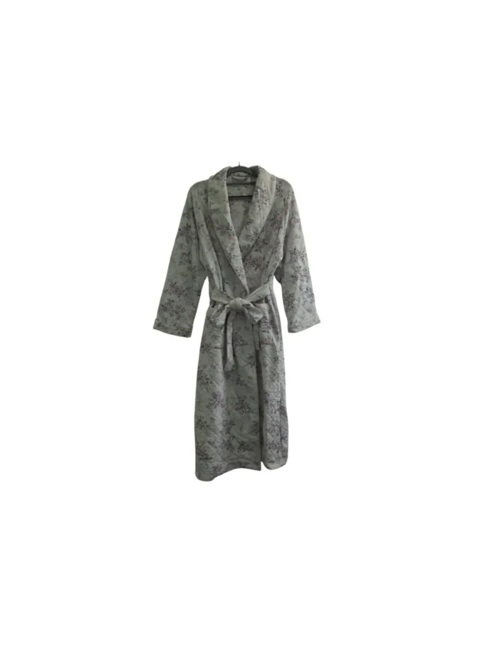 NWT Eileen West Quiet Bloom Cotton Quilt Wrap Robe Sz S/M Rose Bud E50092-149